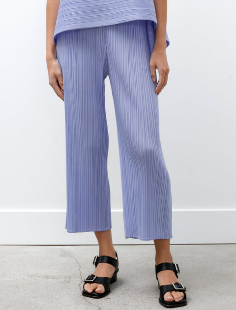 Pleats Please by Issey Miyake Monthly Colours Wide Leg Pants Light Blu…