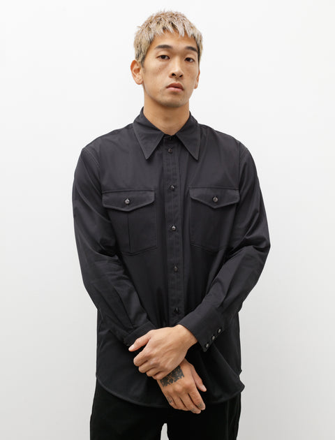 Lemaire Relaxed Western Shirt Black – Neighbour