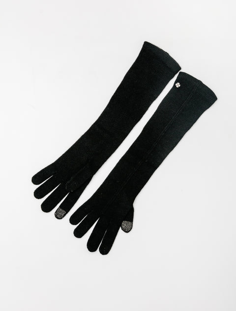 Handsome Stockholm Cashmere Long Gloves Black
