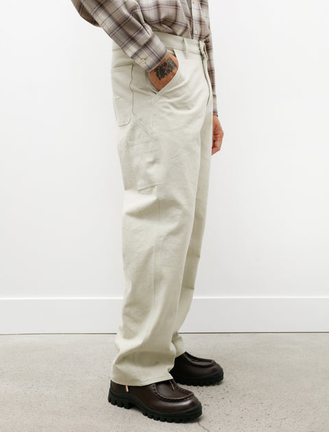Auralee Washed Heavy Canvas Pants Ivory