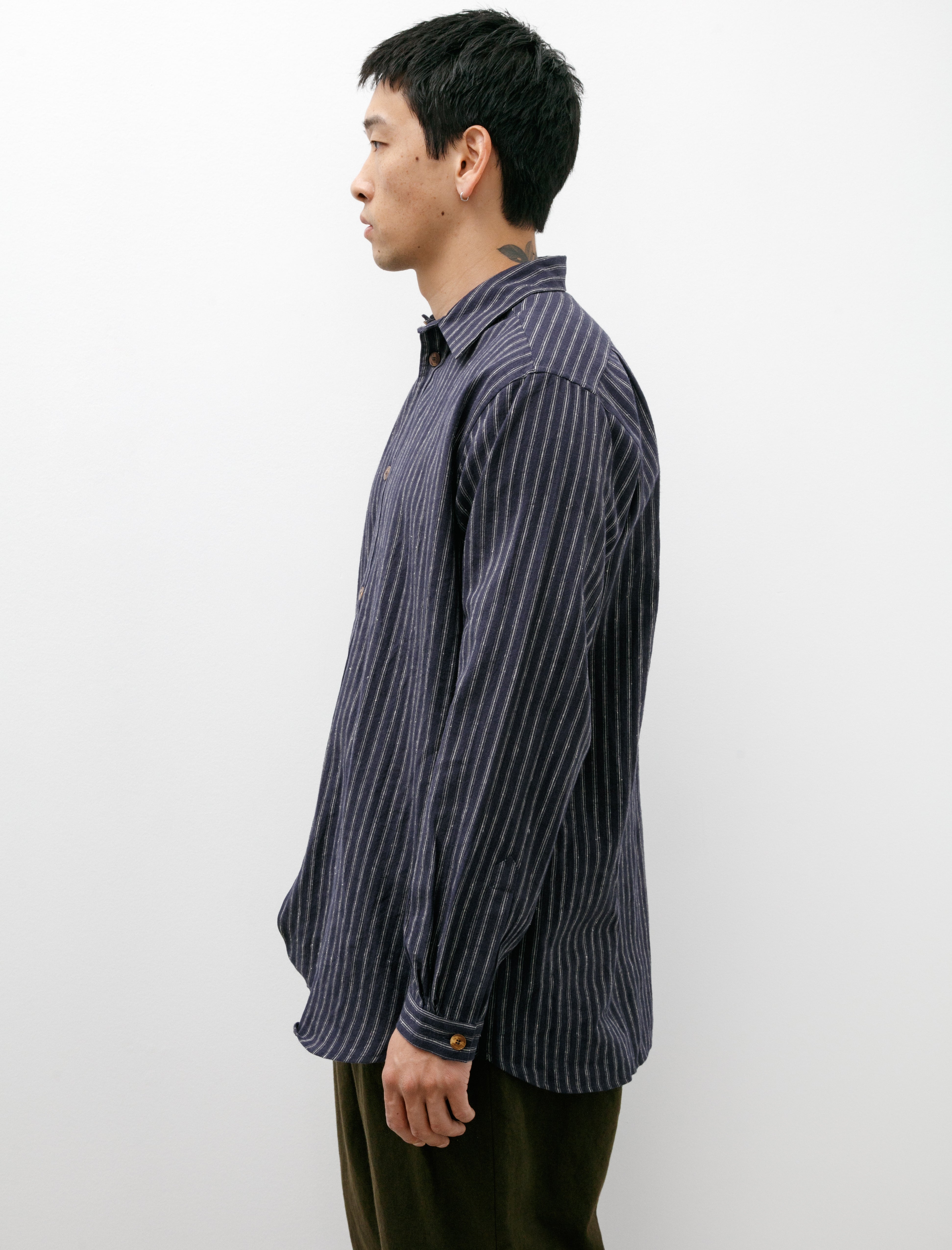 FRANK LEDER-Stripe Linen shirts