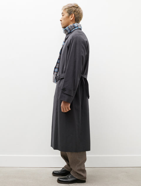 Finx Hard Twist Gabardine Soutien Collar Coat Ink