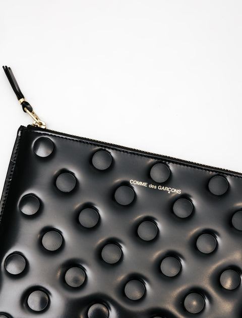 Comme Des Garcons Polka Dots Embossed Wallet Black SA5100NE