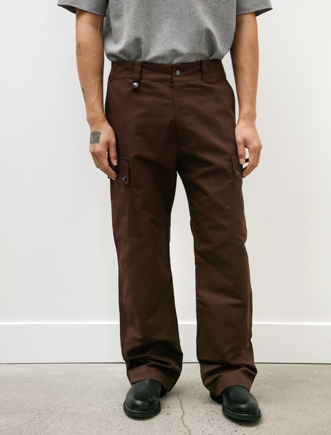 Arpenteur Deck Trousers Cotton Linen Gabardine Brown