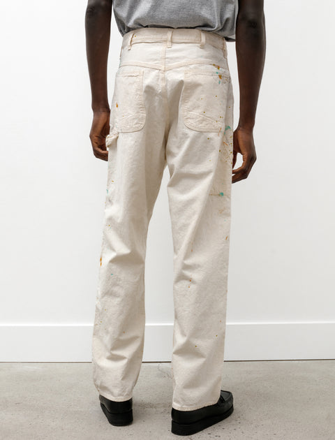 orSlow 60s Painter Pants with Paint Ecru