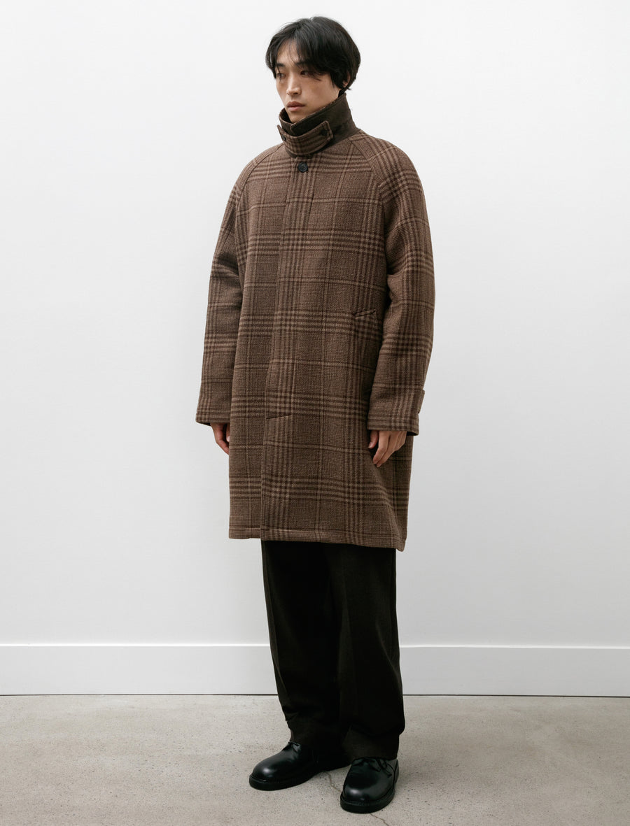 mfpen Accession Coat Brown Check Recycled Wool – Neighbour