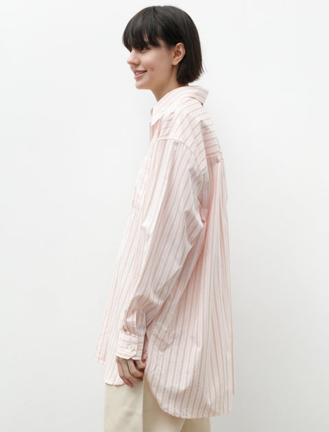 Our Legacy Popover Shirt Pink Business Stripe