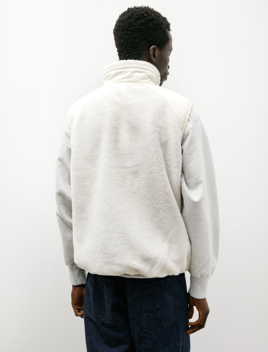 orSlow Boa Fleece Vest Ecru – Neighbour - Main Image