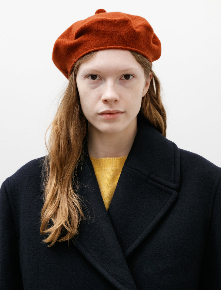 Felted Pompom Beret Harissa - Main Image