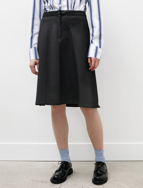 Our Legacy Curtain Skirt Black Mnemonic Wool