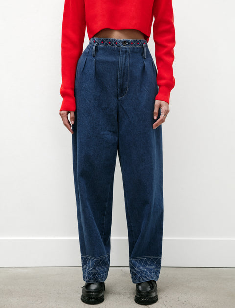 Embroidered Murray Denim Trouser