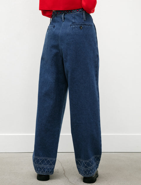 Embroidered Murray Denim Trouser
