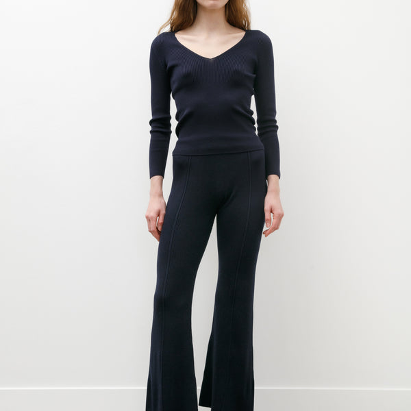 CFCL Rib Tight Flare Pants Navy – Neighbour