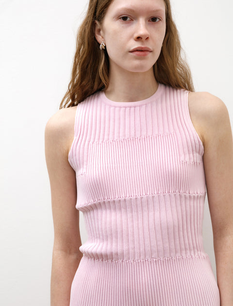 CFCL Fluted Sleeveless Top Pastel Pink