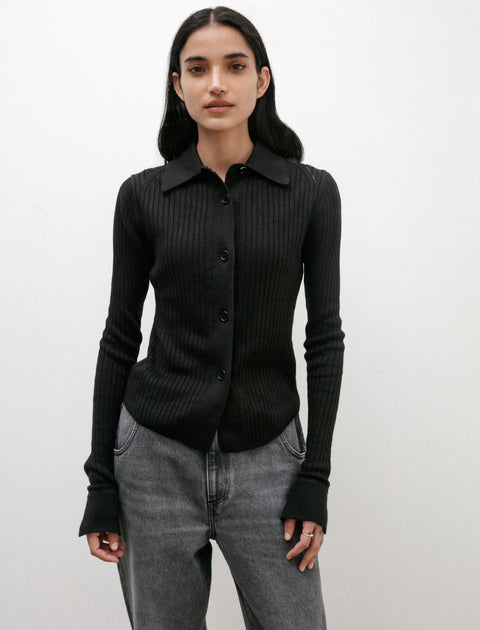 mfpen Knitted Rib Shirt Washed Graphite