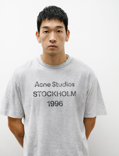 Acne Studios Logo T-Shirt Pale Grey Mélange