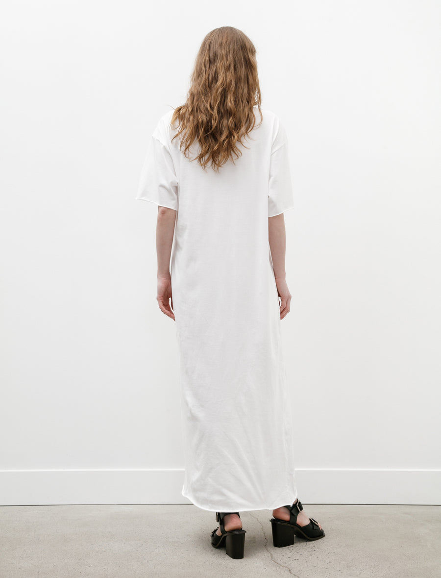 fitted white t shirt dress Short Sleeve Cinched Waist Fitted T-Shirt Dress In White | EGO US
