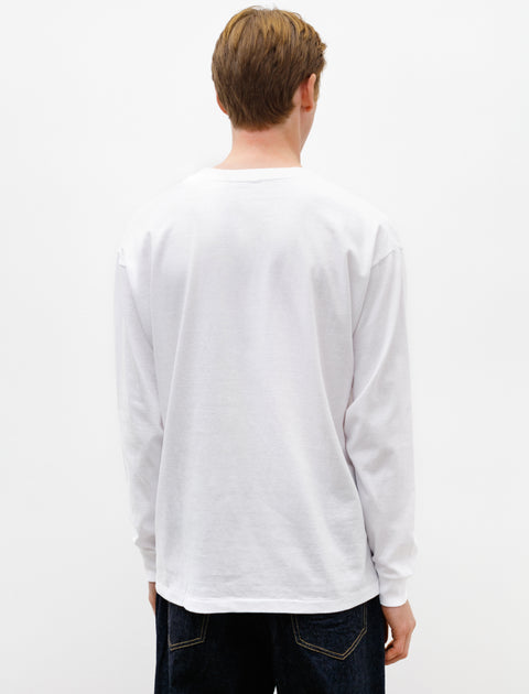 Comoli Open End Cotton LS T-Shirt White