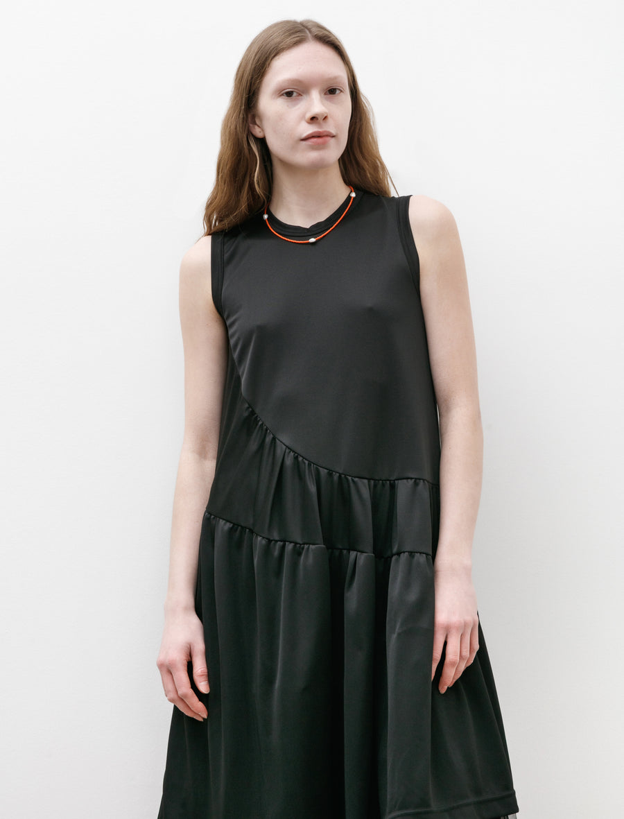 Comme des Garons Comme des Garons Tiered Poly Jersey Dress Black Neighbour Comme des Garons Comme des Garons Tiered Poly Jersey Dress Black Neighbour