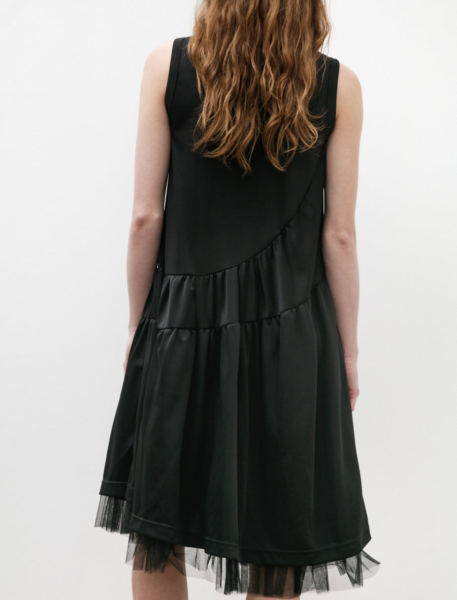 Comme des Garons Comme des Garons Tiered Poly Jersey Dress Black Neighbour Comme des Garons Comme des Garons Tiered Poly Jersey Dress Black Neighbour