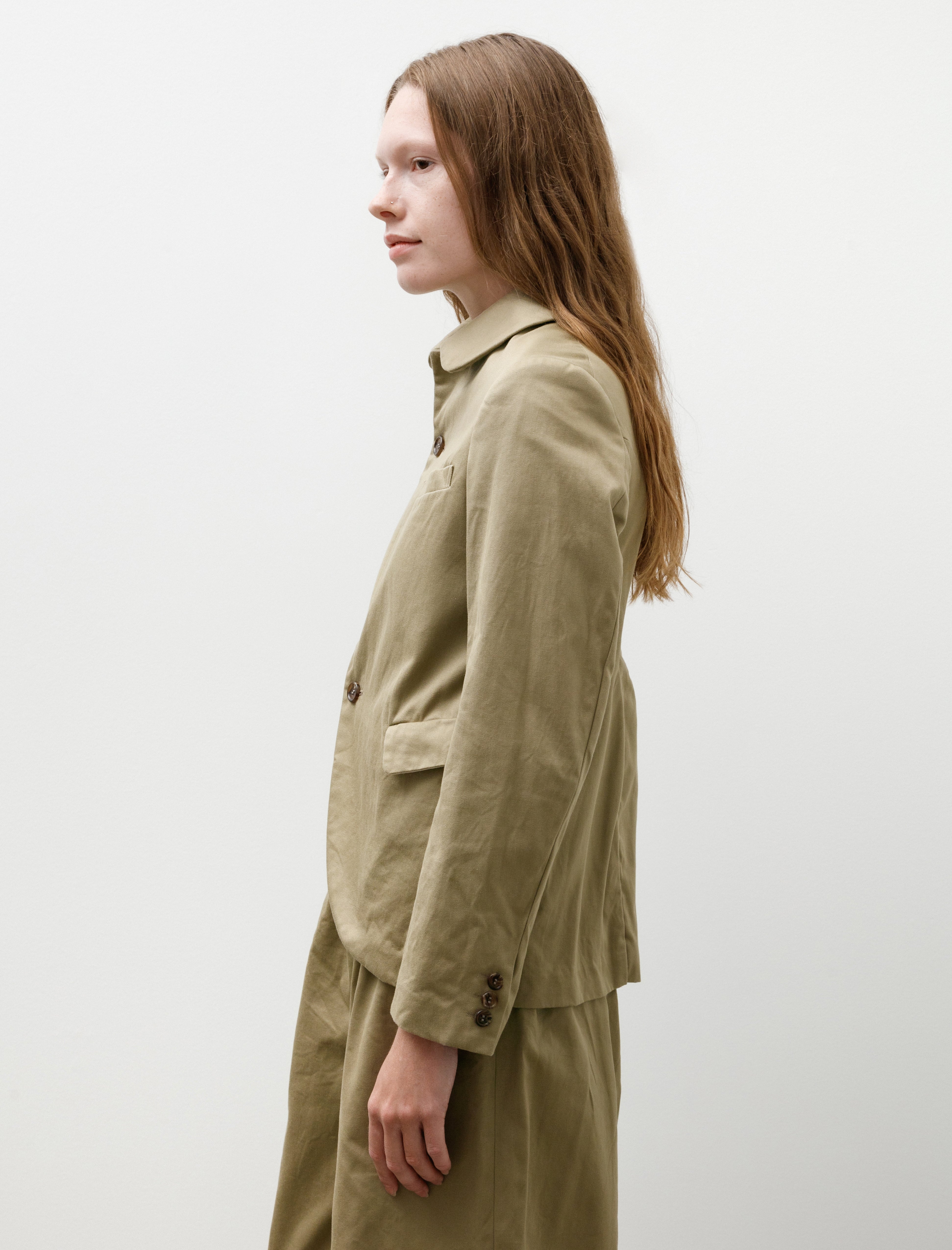 Comme des Garçons Comme des Garçons Curved Hem Jacket Khaki