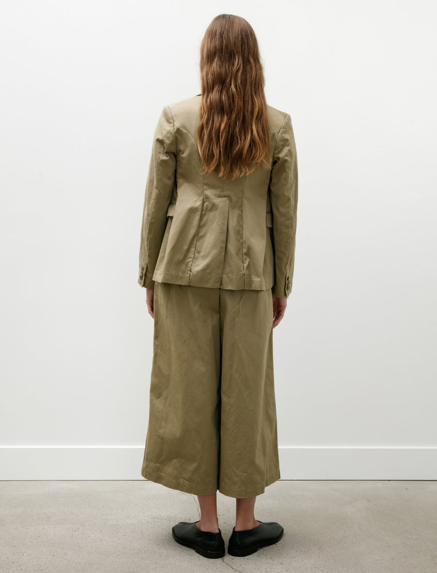 Curved Hem Jacket Khaki - Image 8