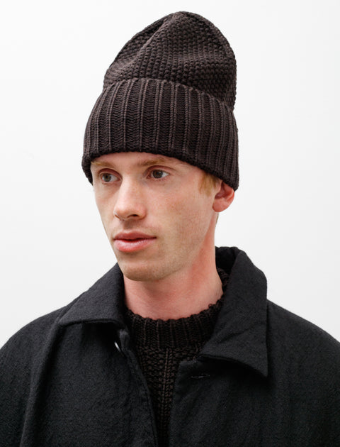 Casey Casey Moss Stitch Beanie Wooly Brown