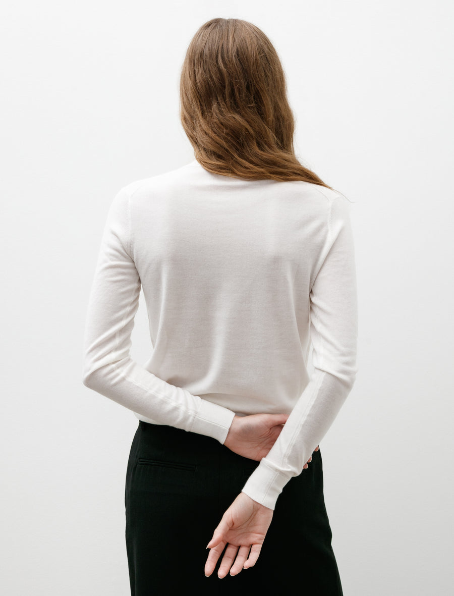 Fine Crew Knit Ecru - Image 4