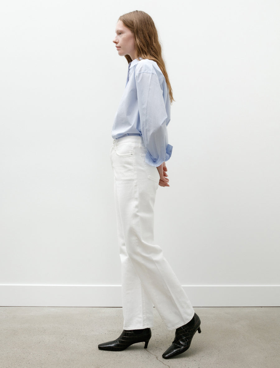 Twisted Seam Denim Full Length Off White - Image 3