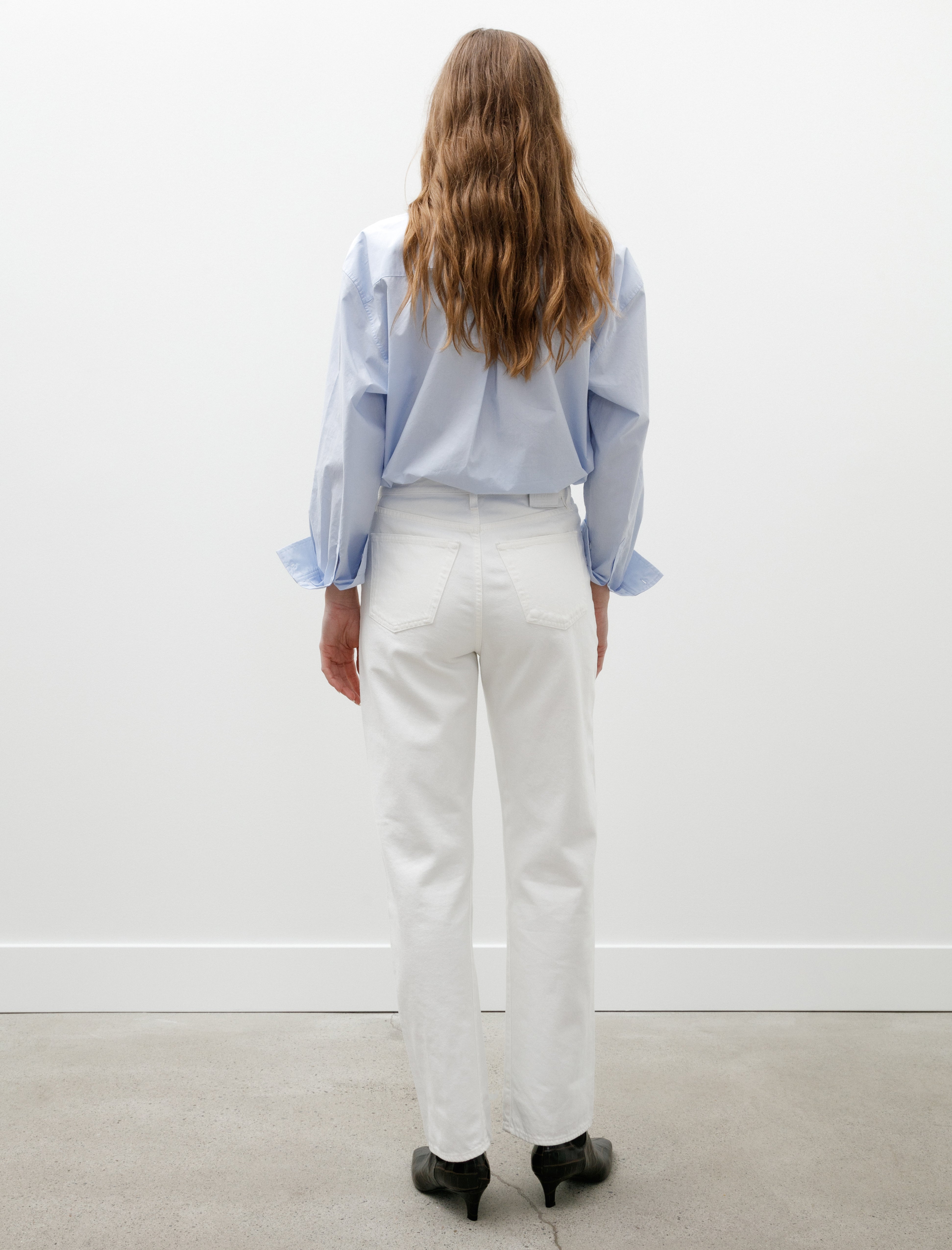 Totême Twisted Seam Denim Full Length Off White