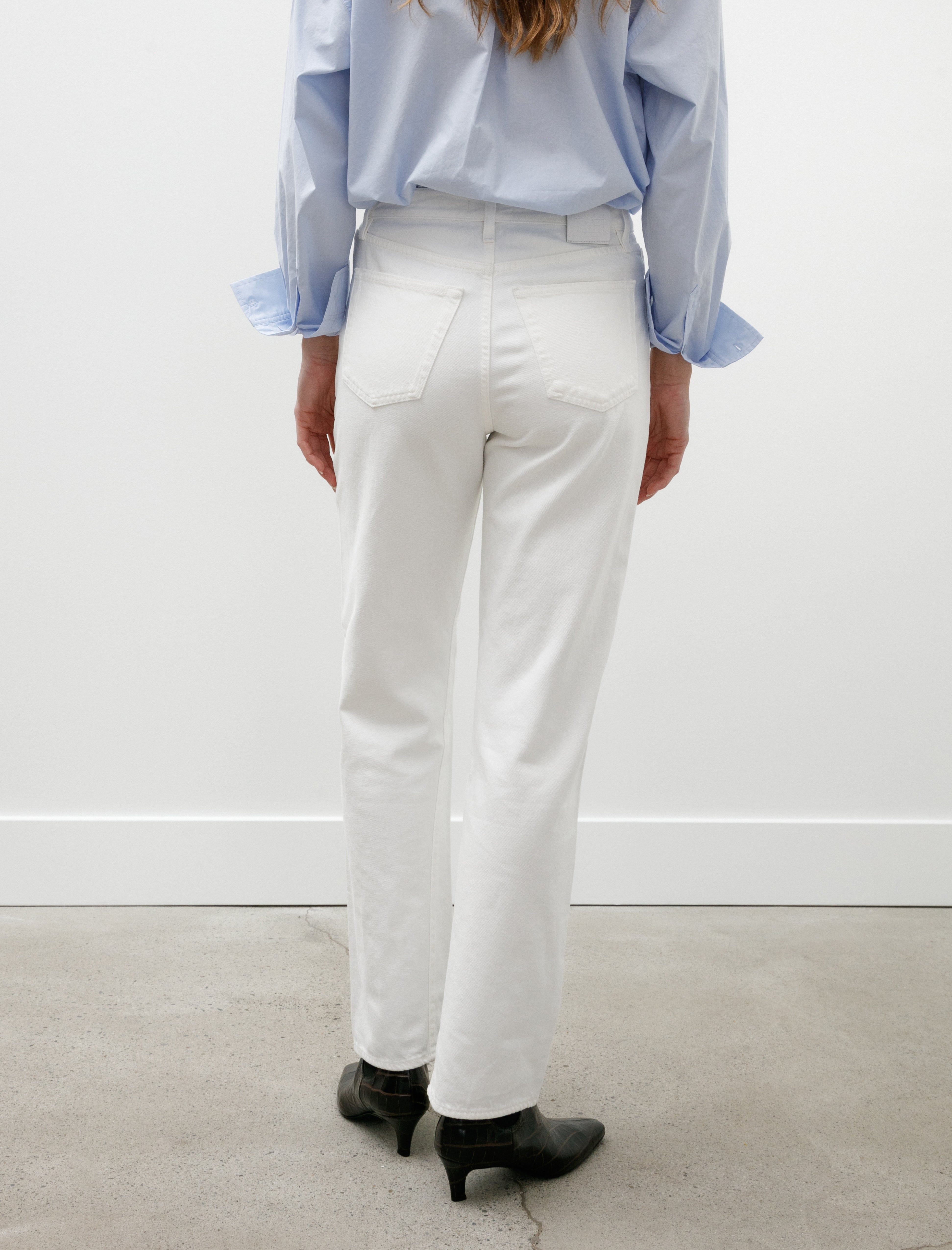 Totême Twisted Seam Denim Full Length Off White