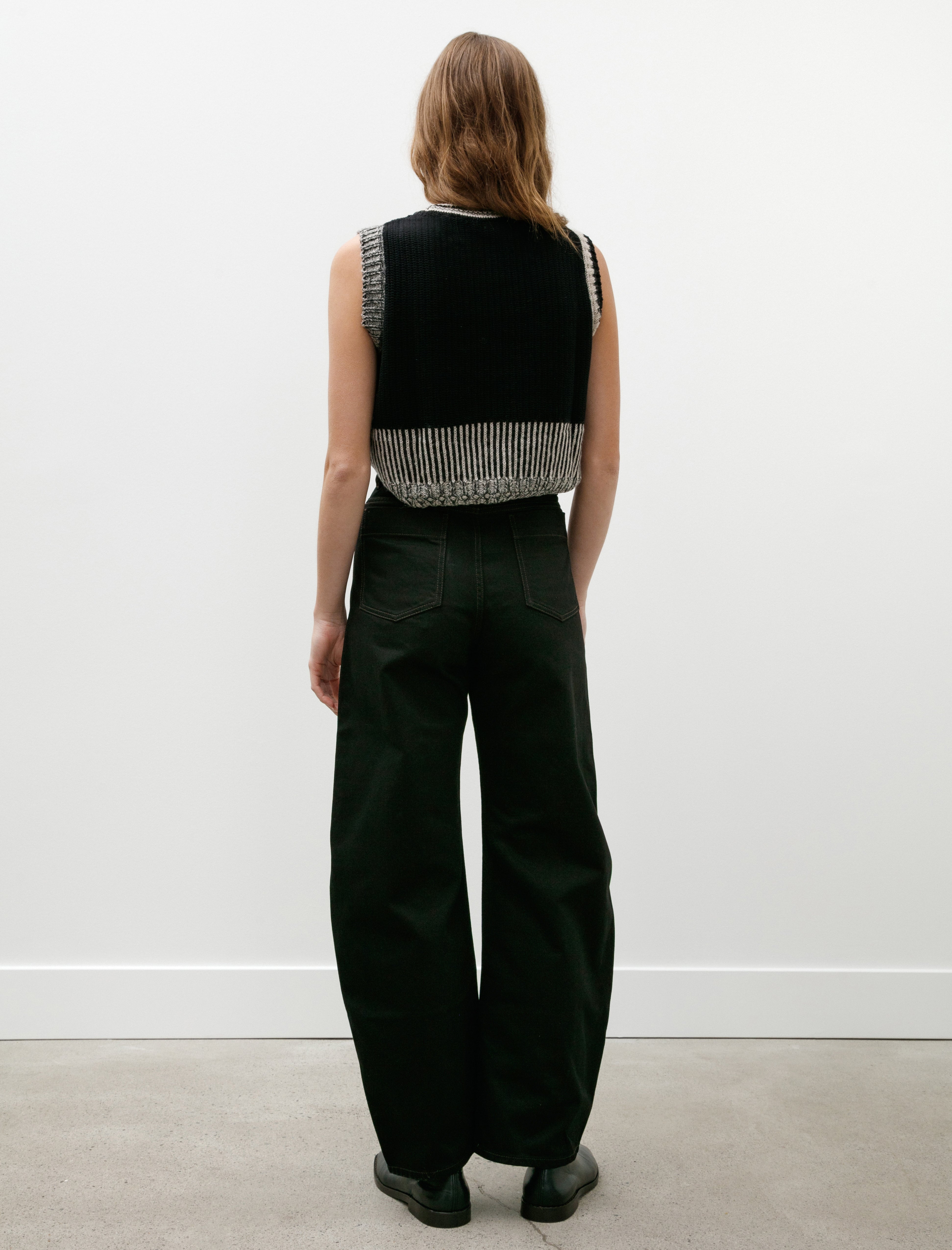 Lemaire High Waisted Curved Pants Black