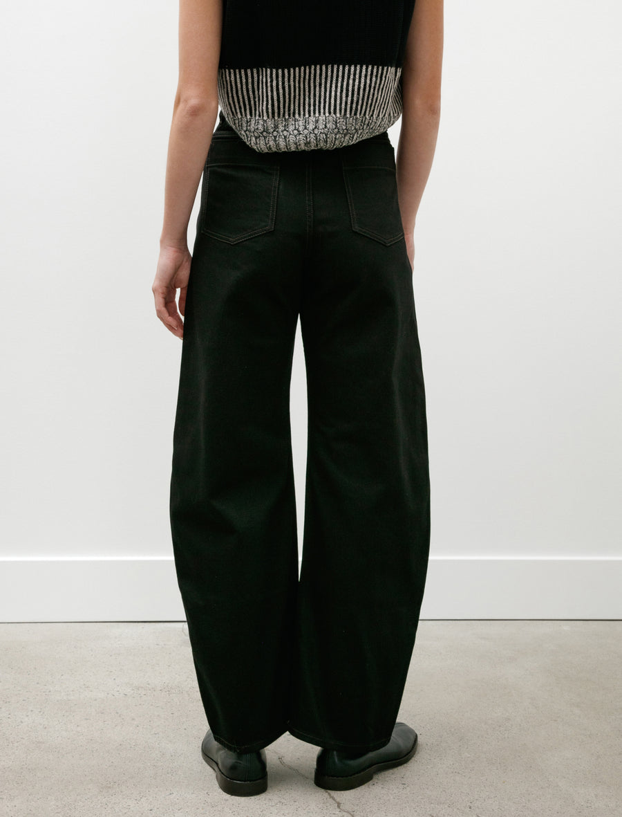 High Waisted Curved Pants Black - Image 6