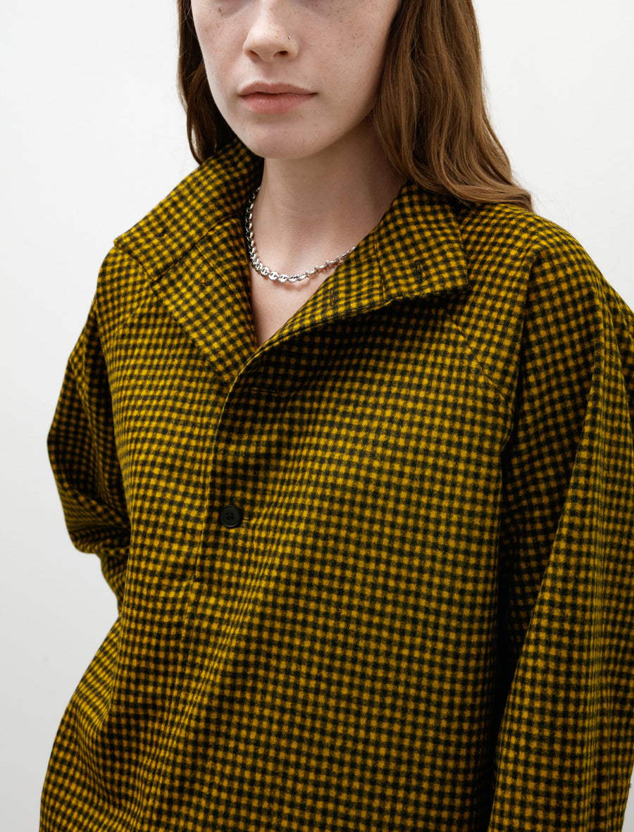 Hütten Shirt Black Yellow Checked Fine Loden - Image 10