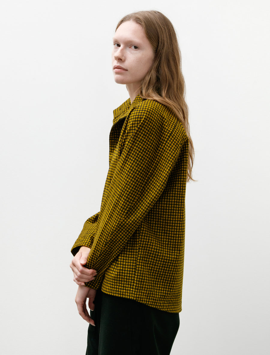 Hütten Shirt Black Yellow Checked Fine Loden - Image 8