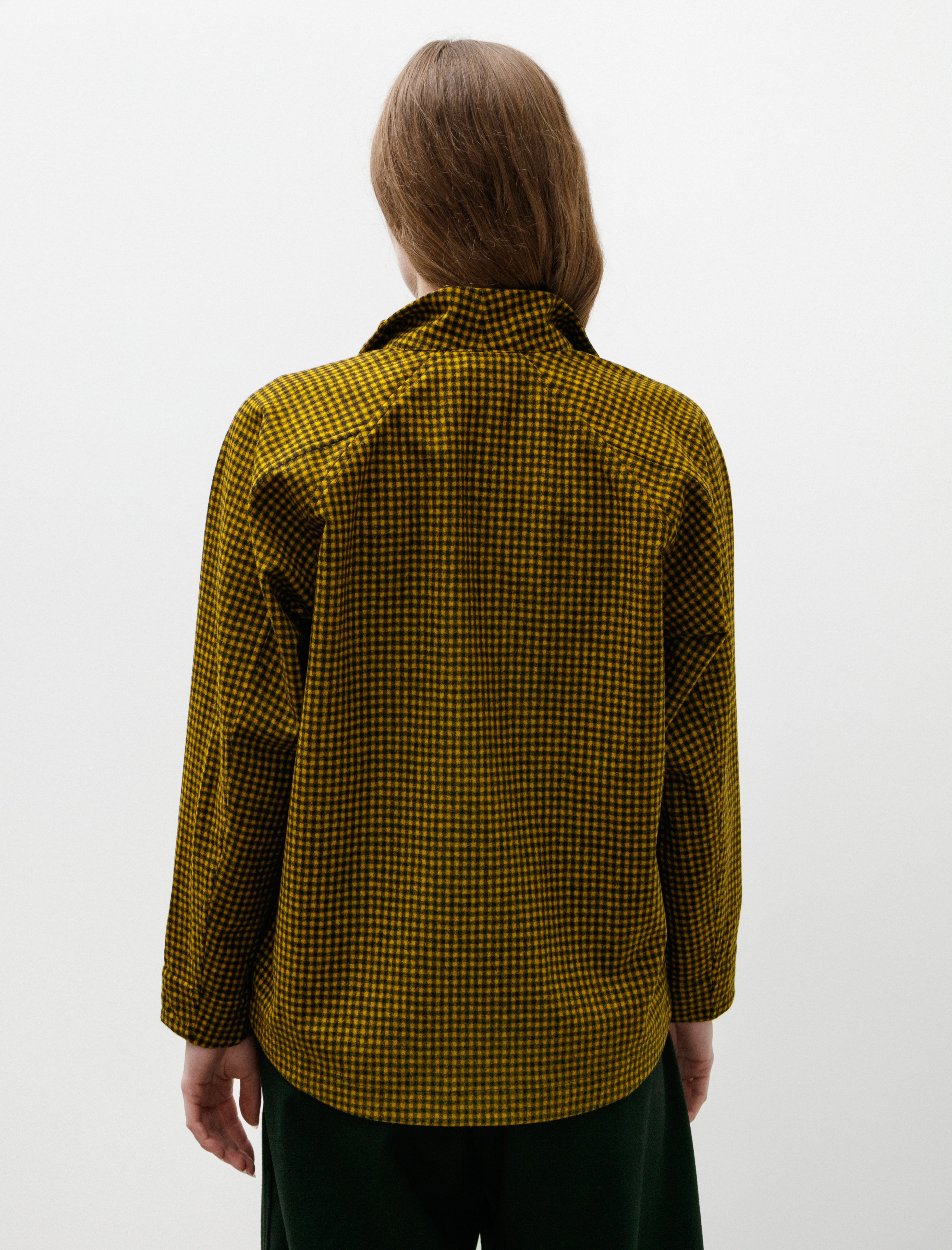 Unkruid Hütten Shirt Black Yellow Checked Fine Loden