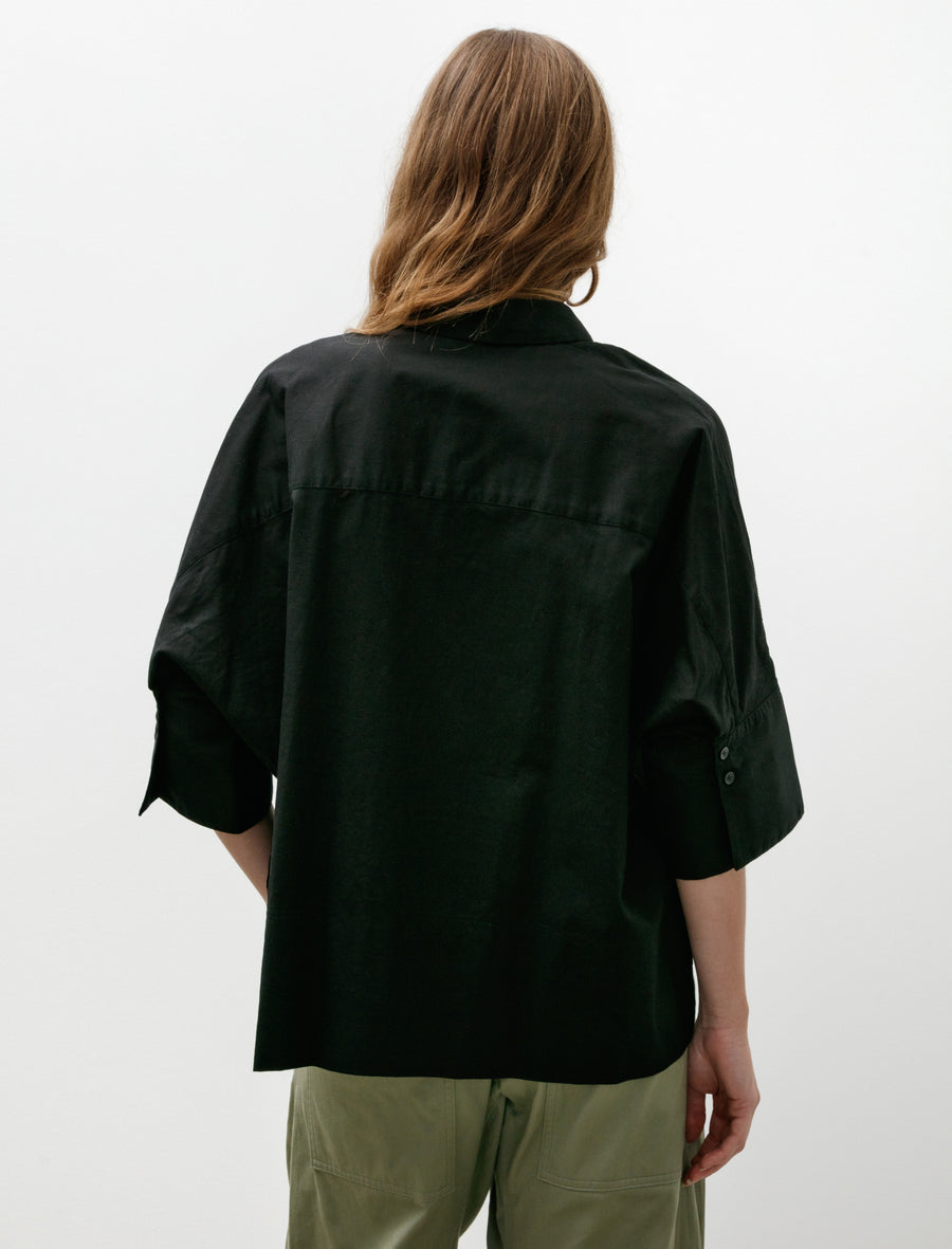 Wide Cuffs Shirt Black - Image 4