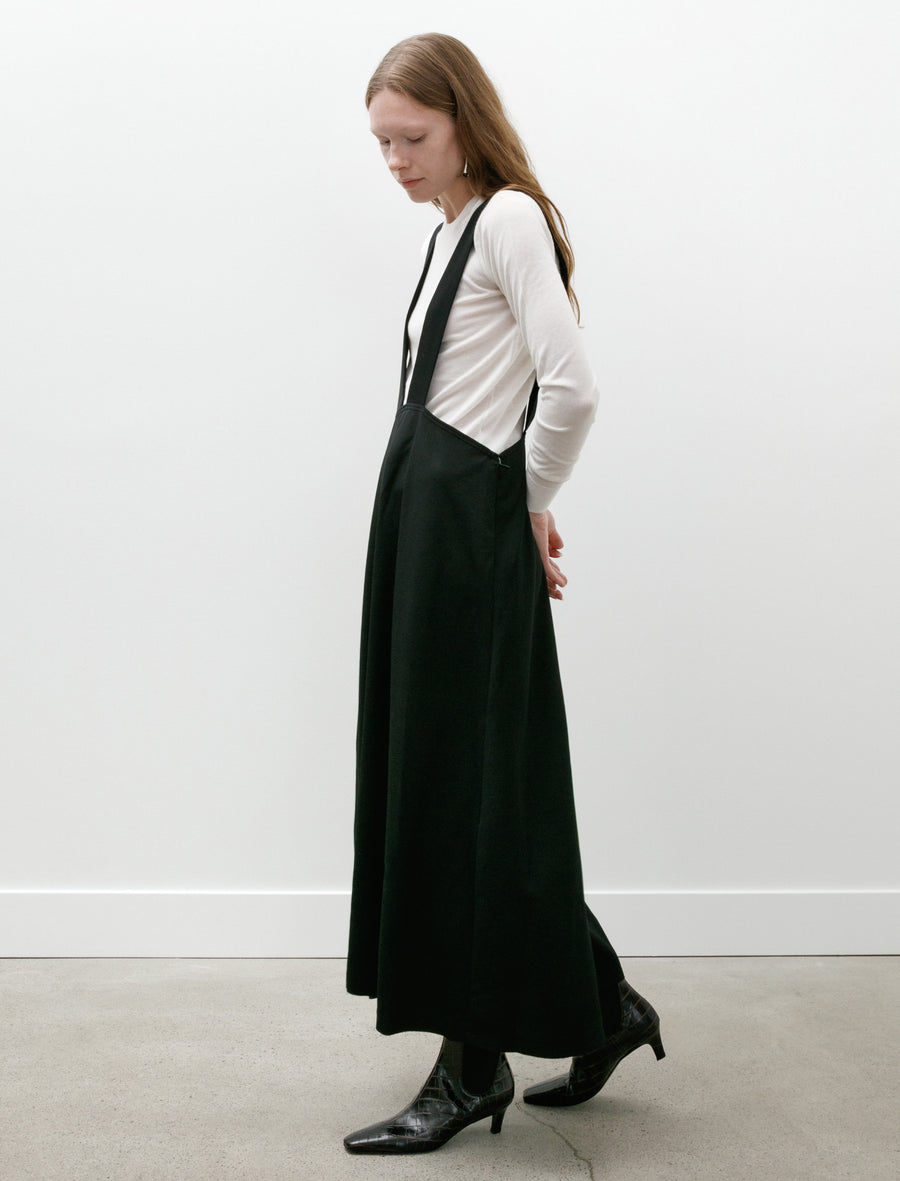Long Flare Drape Skirt Black - Image 2