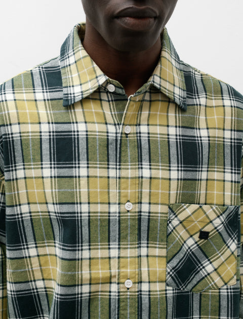 Acne Studios Check Shirt Forest Green Light Green