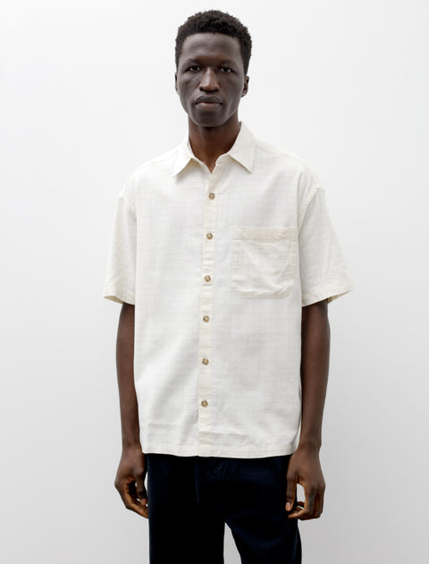 Adsum Short Sleeve Breezer Shirt Soft White Check