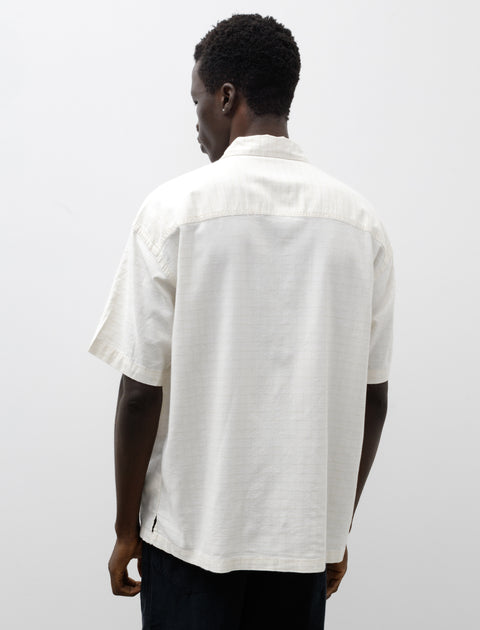 Adsum Short Sleeve Breezer Shirt Soft White Check