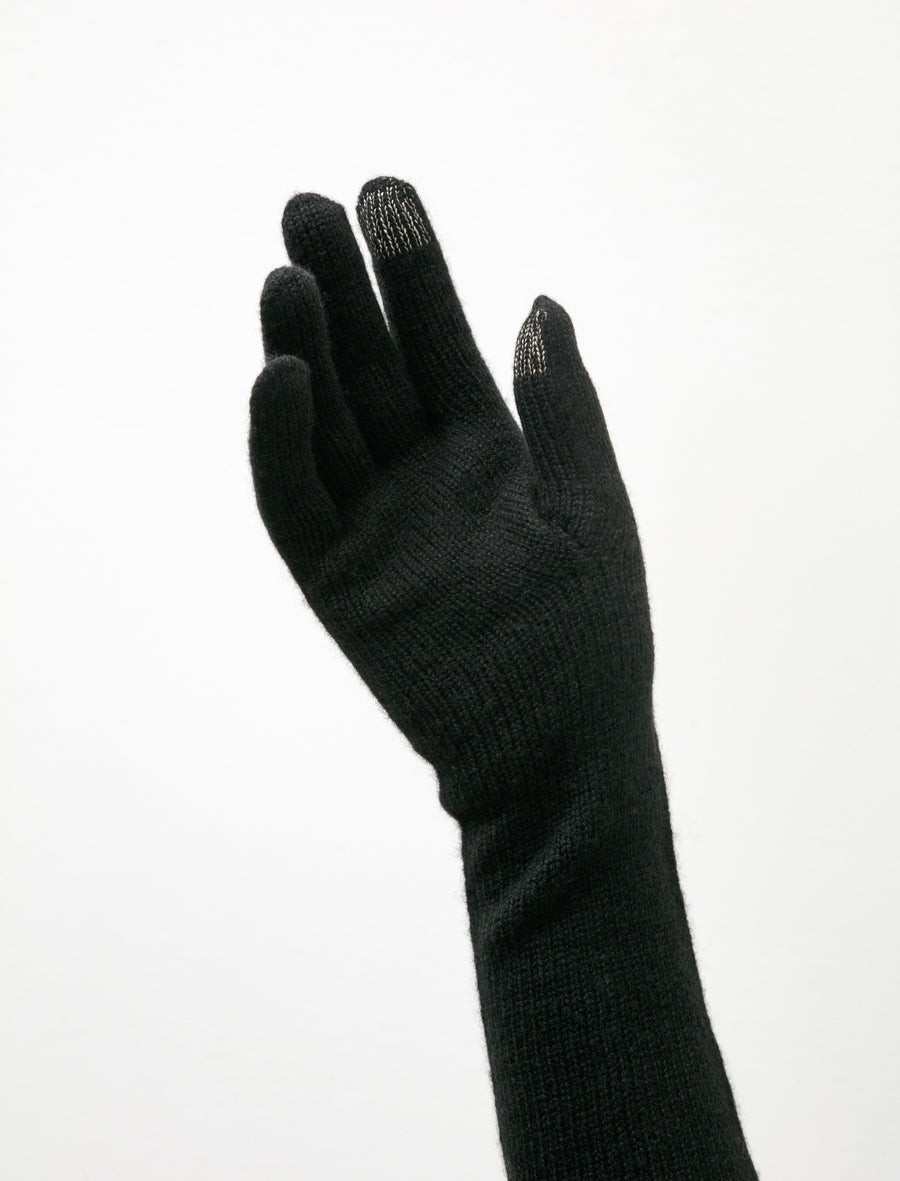 cashmere handschuhe schwarz Handsome Stockholm Cashmere Long Gloves Black – Neighbour