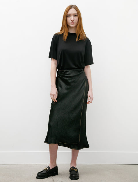 Acne Studios Satin Wrap Skirt Black