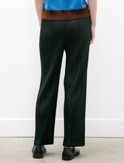 Pleats Please by Issey Miyake Thicker Bottoms Straight Pants Black