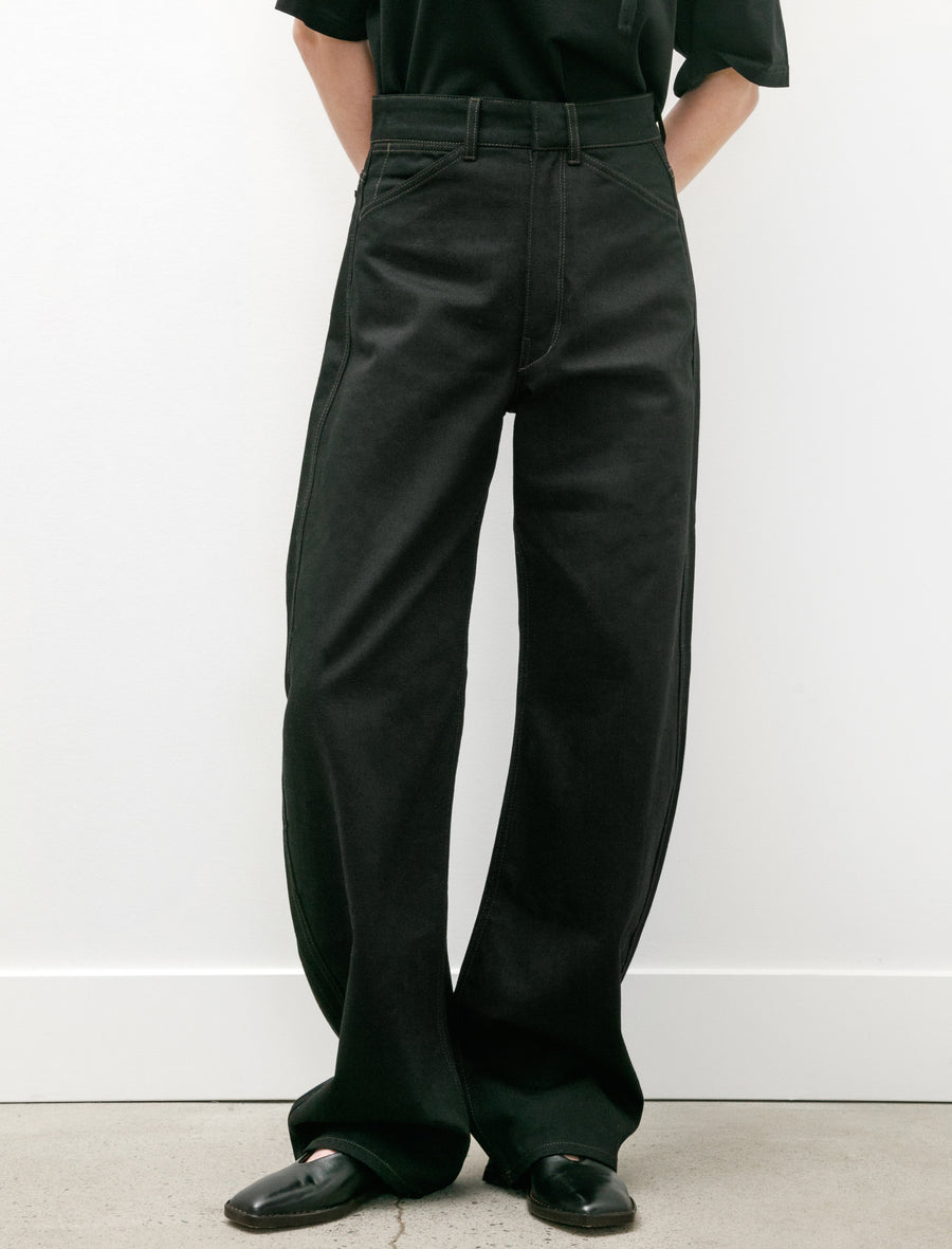 Lemaire Curved High Waisted Pants Black Denim – Neighbour
