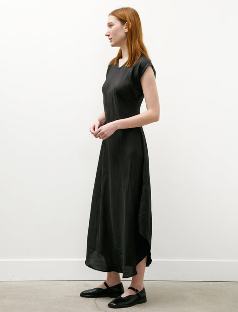 Lido Maxi Dress Shiny Viscose Black