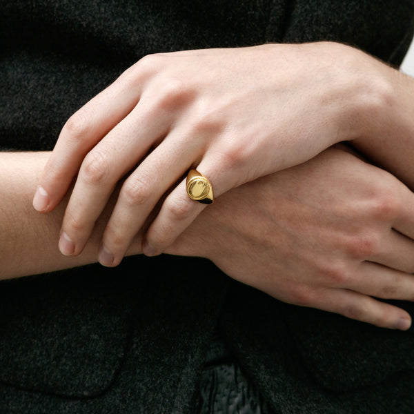 アクセサリー Mini Signet Oval Gold Mini Signet Oval Gold - Tom Wood Project Official Online Store