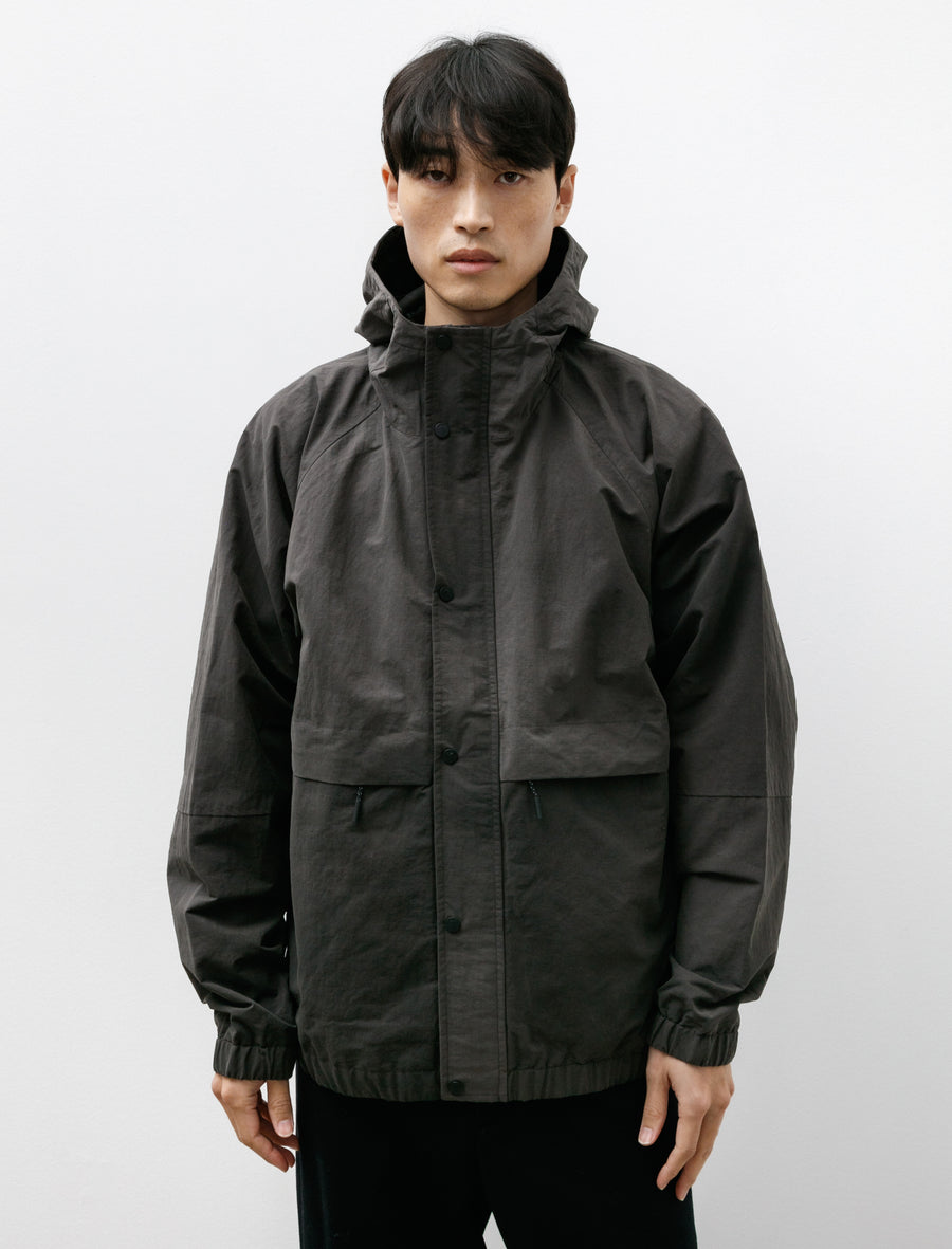 Herluf Wave Dye Nylon Windbreaker Black - Image 1