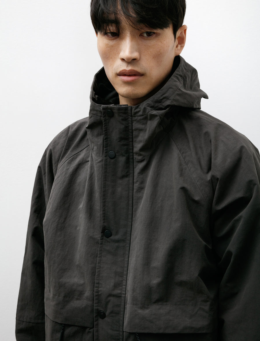 Herluf Wave Dye Nylon Windbreaker Black - Image 3