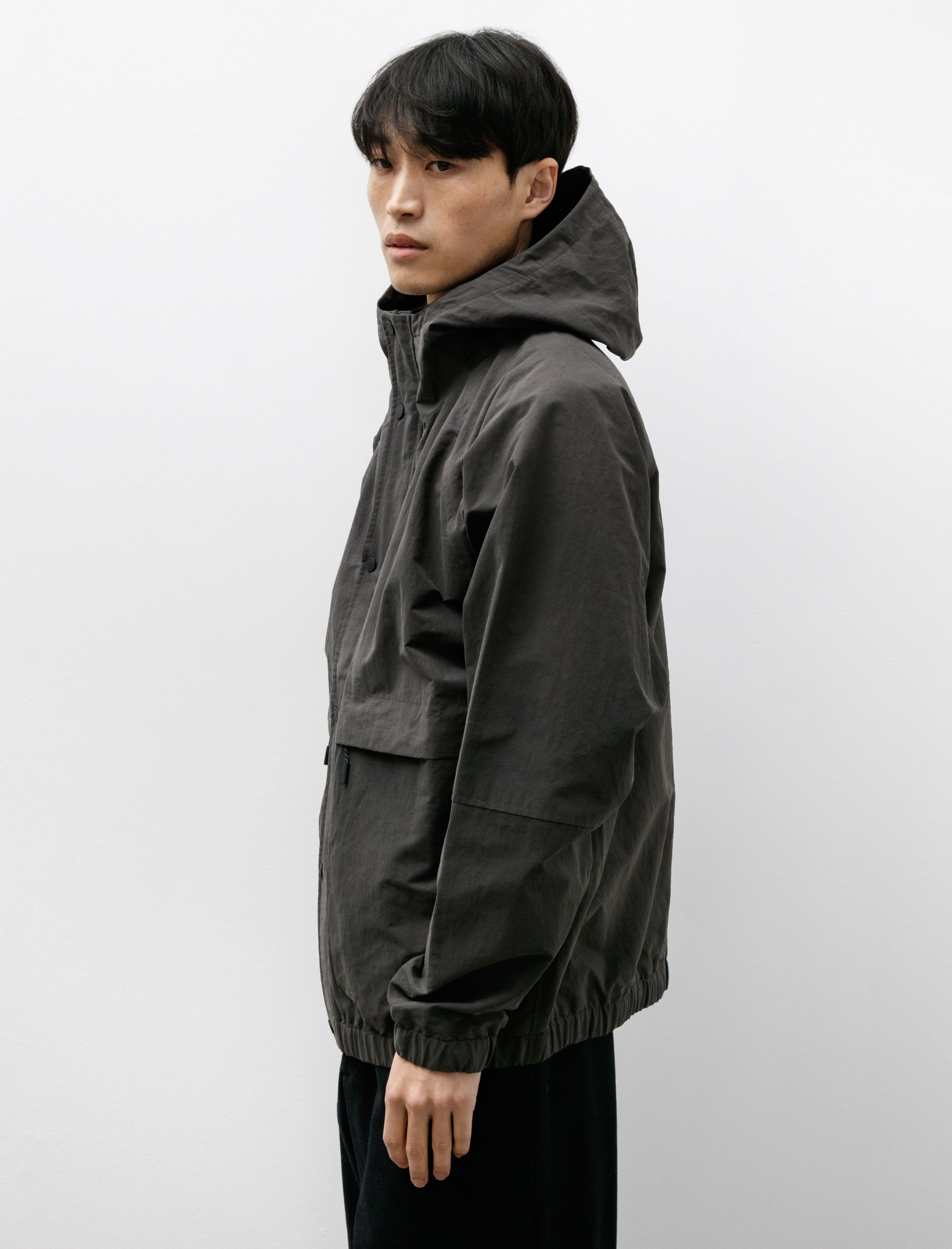 Norse Projects Herluf Wave Dye Nylon Windbreaker Black